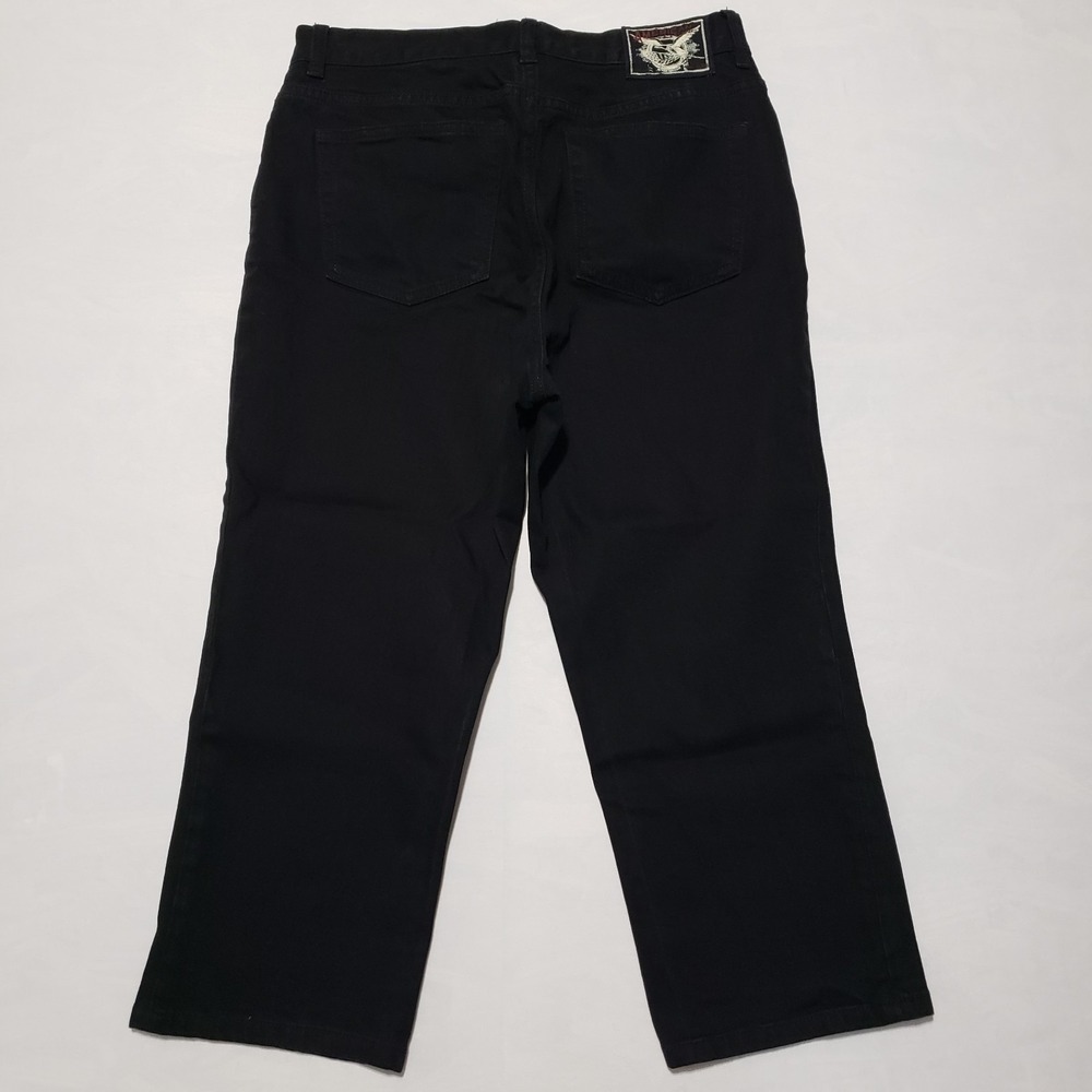 American Living Capri Jeans Womens 8 Black Dark Wash Mid Rise Button‎ Fly 30W - Picture 6 of 12